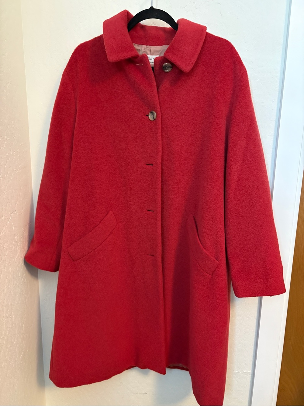 Red Women's Wool Pea Coat